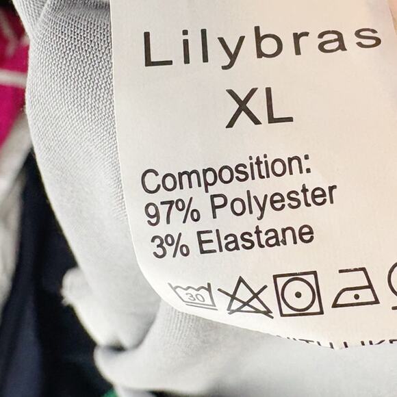 2/$30 LILYBRAS Bralette Top Tank Size XL Gray Built in Bra w/ Bust Pads - Picture 5 of 6